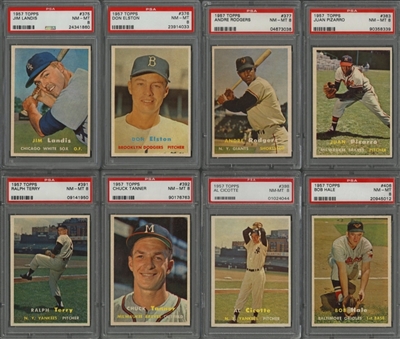 1957 Topps PSA NM-MT 8 Collection (35 Different)
